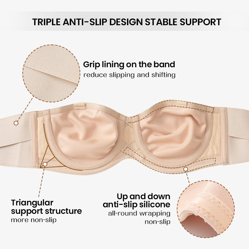 Strapless Full Support Non-Slip Bra