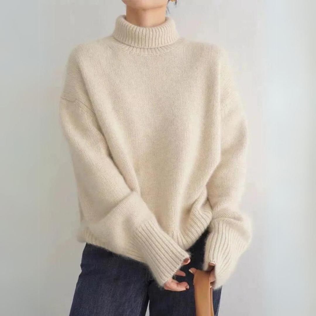 Lena Comfortable, Knitted, Soft Turtleneck Sweater