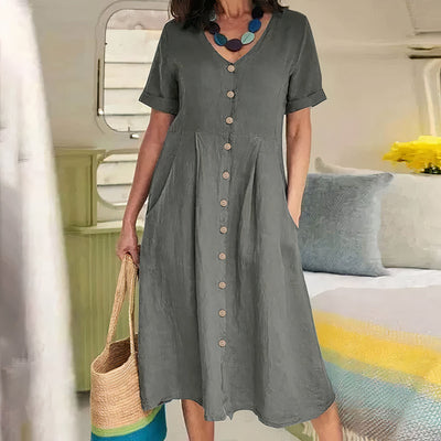 Lola Cotton and Linen Dress