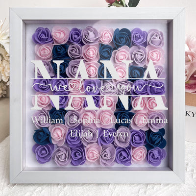 Mom We Love You - Personalized Flower Shadow Box-Mother's Day Sale!Free Shipping! (Customized free)