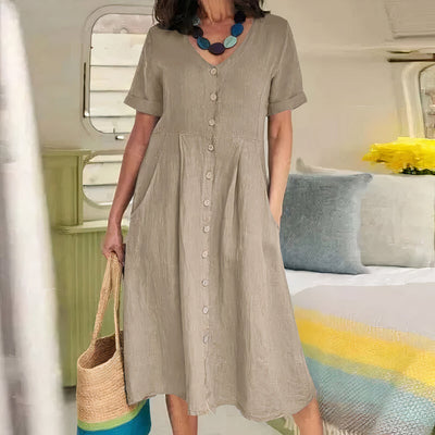 Lola Cotton and Linen Dress