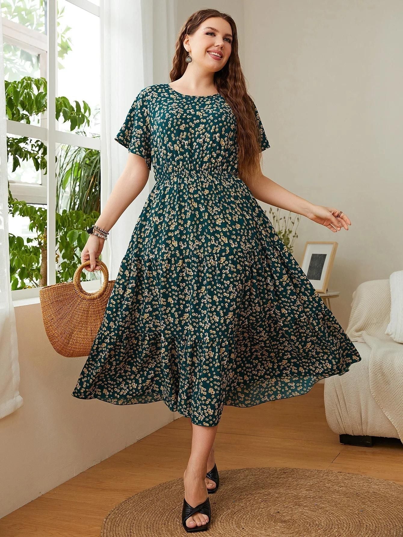 Elegant Floral Summer Dress