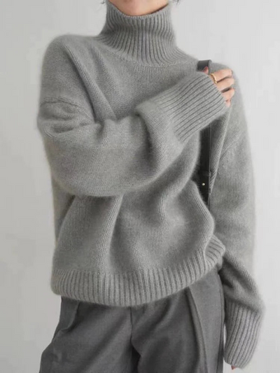 Lena Comfortable, Knitted, Soft Turtleneck Sweater