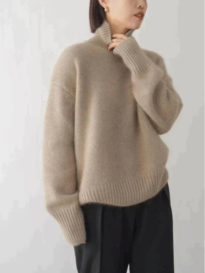 Lena Comfortable, Knitted, Soft Turtleneck Sweater