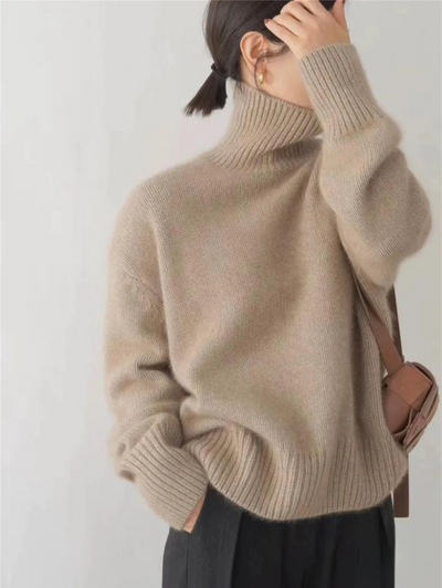 Lena Comfortable, Knitted, Soft Turtleneck Sweater