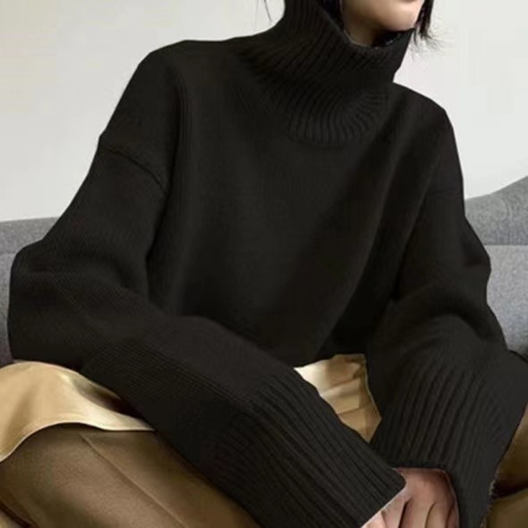 Lena Comfortable, Knitted, Soft Turtleneck Sweater