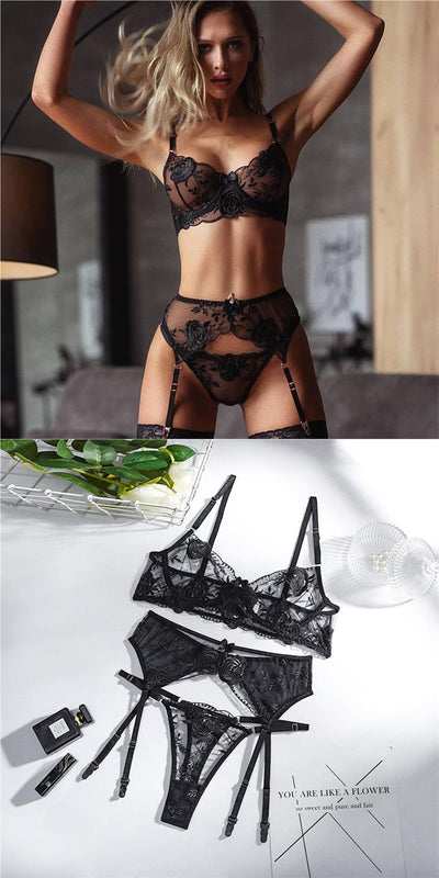 NATALIA | 3-PIECE FRENCH LINGERIE SET