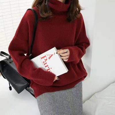 Lena Comfortable, Knitted, Soft Turtleneck Sweater