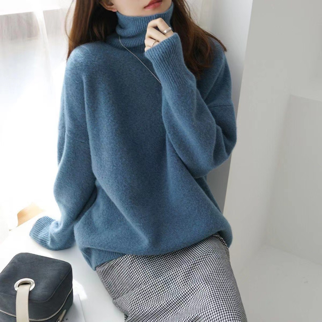 Lena Comfortable, Knitted, Soft Turtleneck Sweater