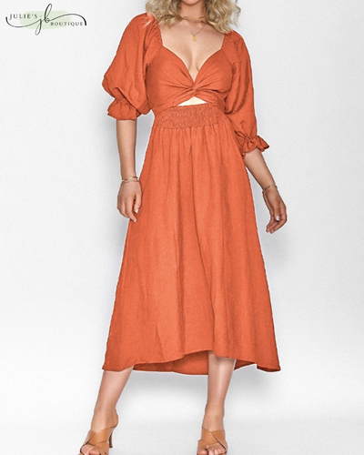 Bella™ | French-style dress with ruffled sleeves