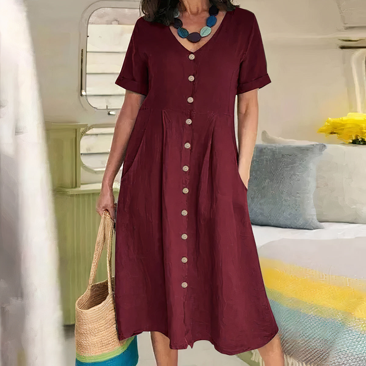 Lola Cotton and Linen Dress