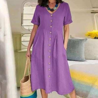 Lola Cotton and Linen Dress