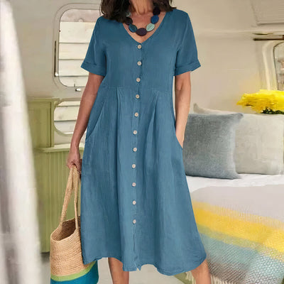 Lola Cotton and Linen Dress