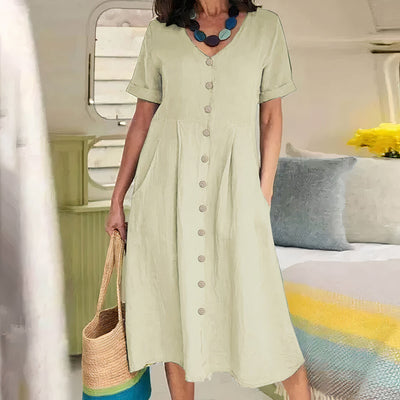 Lola Cotton and Linen Dress