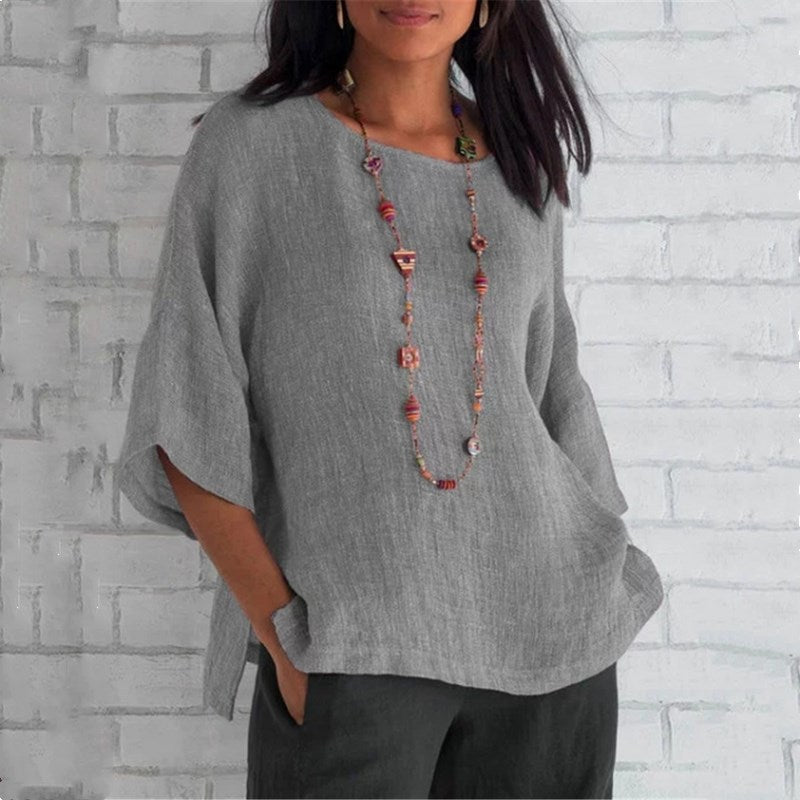 Elegant Cotton and Linen Top