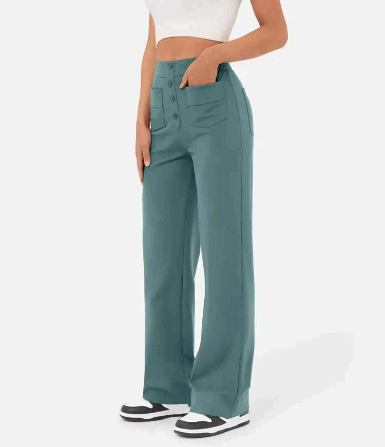 Sarah - High-Waisted Stretchy Trousers