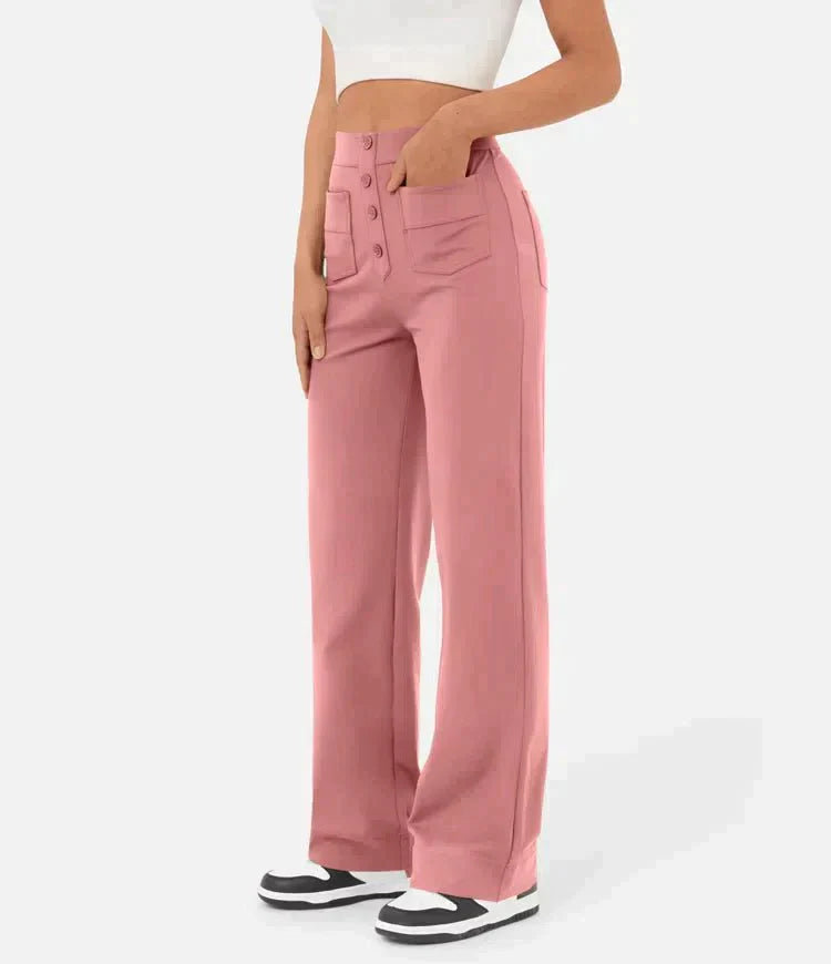 Sarah - High-Waisted Stretchy Trousers