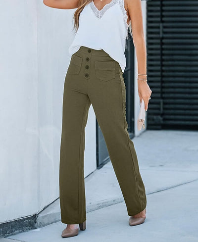 Sarah - High-Waisted Stretchy Trousers