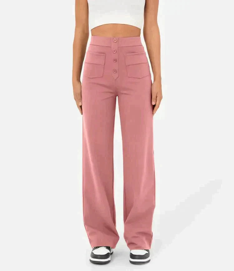 Sarah - High-Waisted Stretchy Trousers