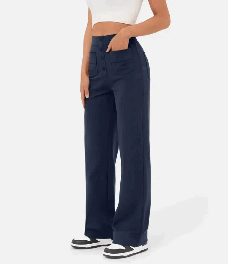 Sarah - High-Waisted Stretchy Trousers