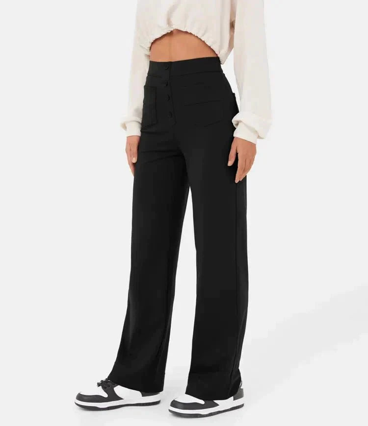 Sarah - High-Waisted Stretchy Trousers