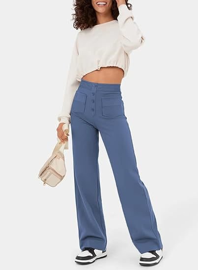 Sarah - High-Waisted Stretchy Trousers