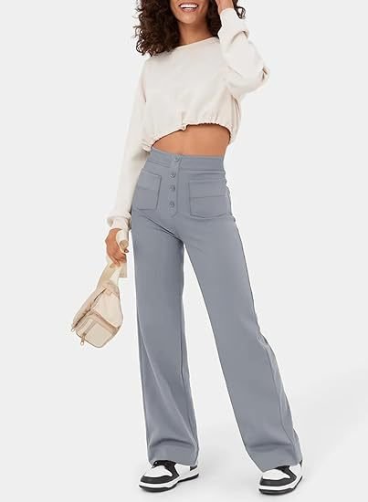 Sarah - High-Waisted Stretchy Trousers