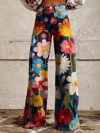 LUNA  COLORFUL WIDE LEG PANTS