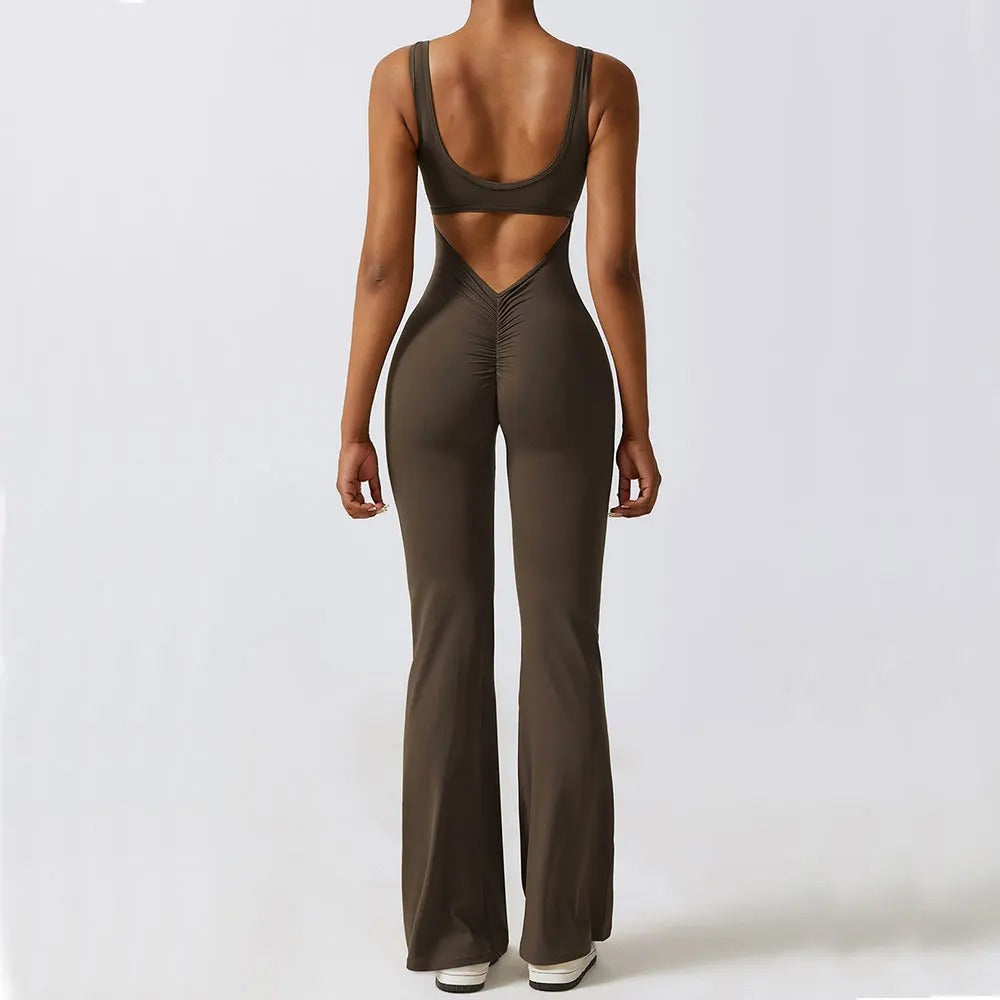 Qamorra™ | Scrunch Butt Flare Jumpsuit