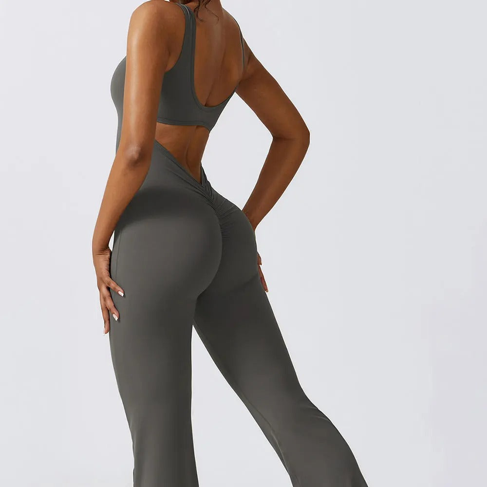 Qamorra™ | Scrunch Butt Flare Jumpsuit